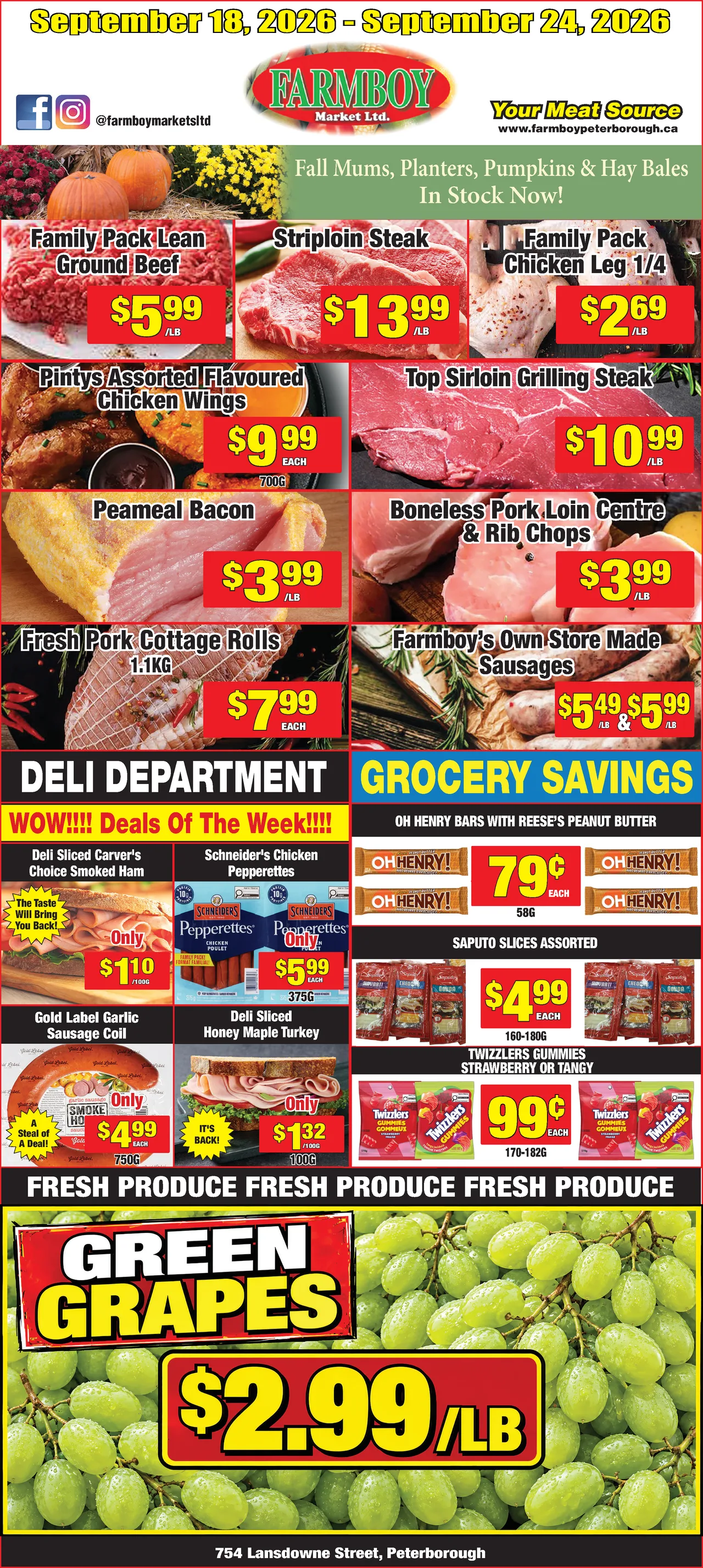 Farmboy Market Weekly Flyer - September 18, 2026 - September 24, 2026