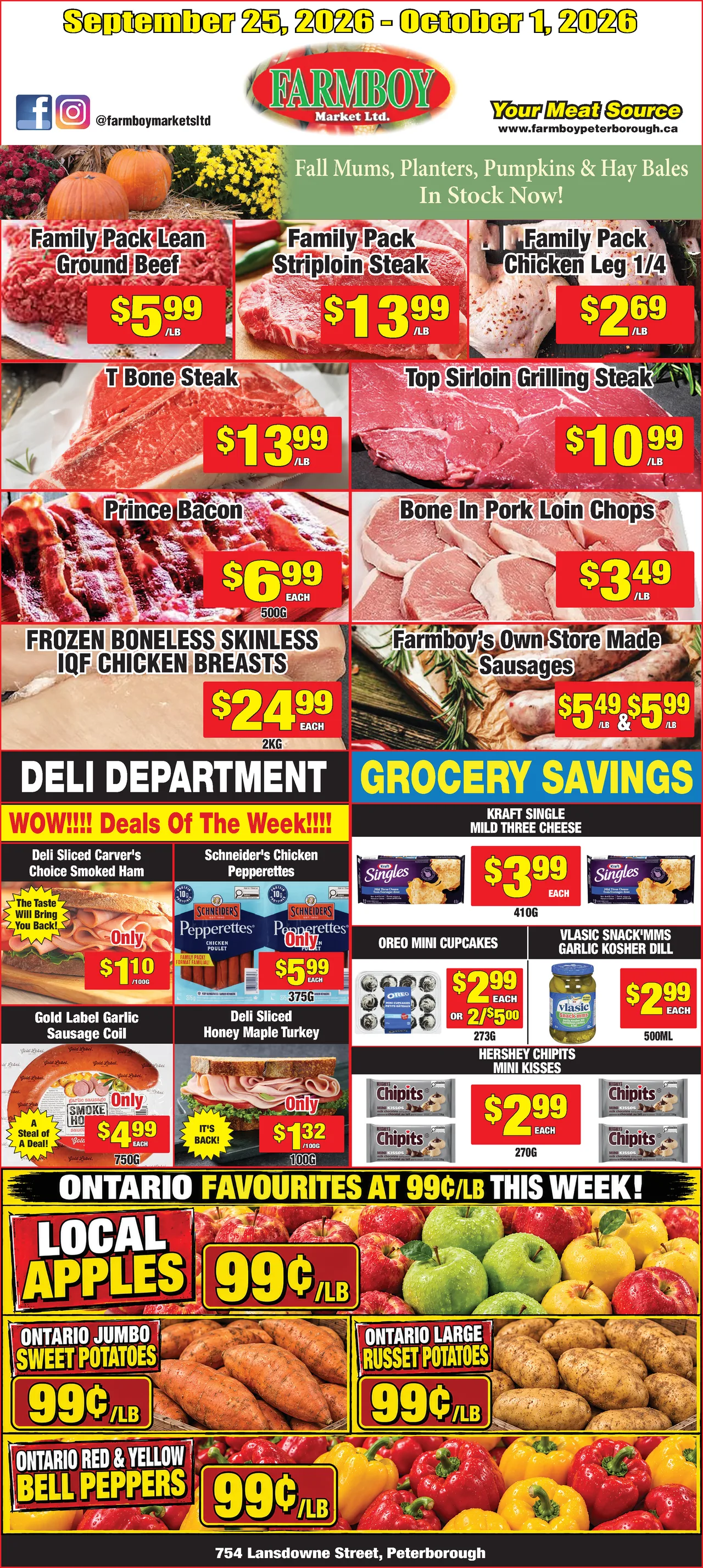Farmboy Market Weekly Flyer - September 25, 2026 - October 1, 2026